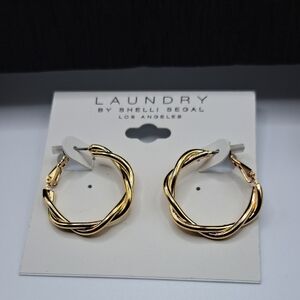 Laundry By Shelli Segal Twisted Gold Earrings